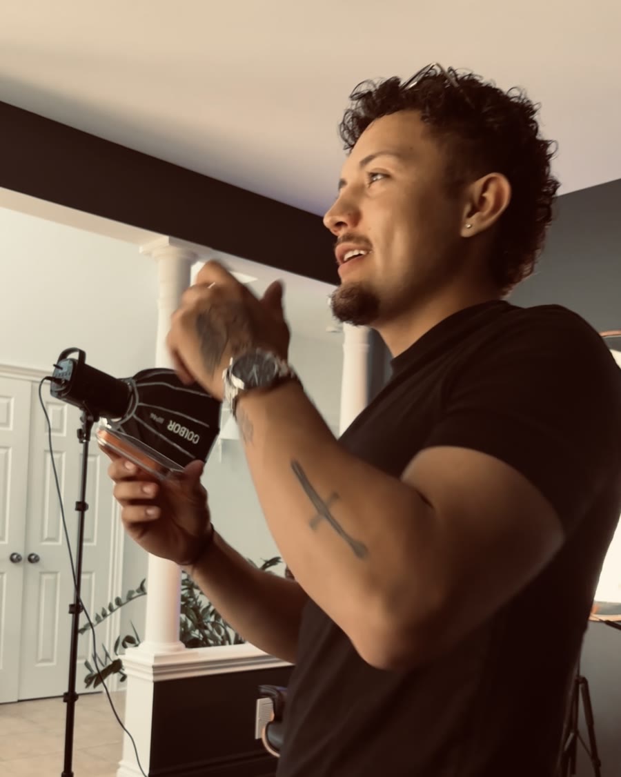 Nick Gonzalez of GScales directing a video shoot for a local business